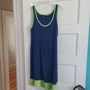 Cynthia Rowley Blue and Green Midi Dress
